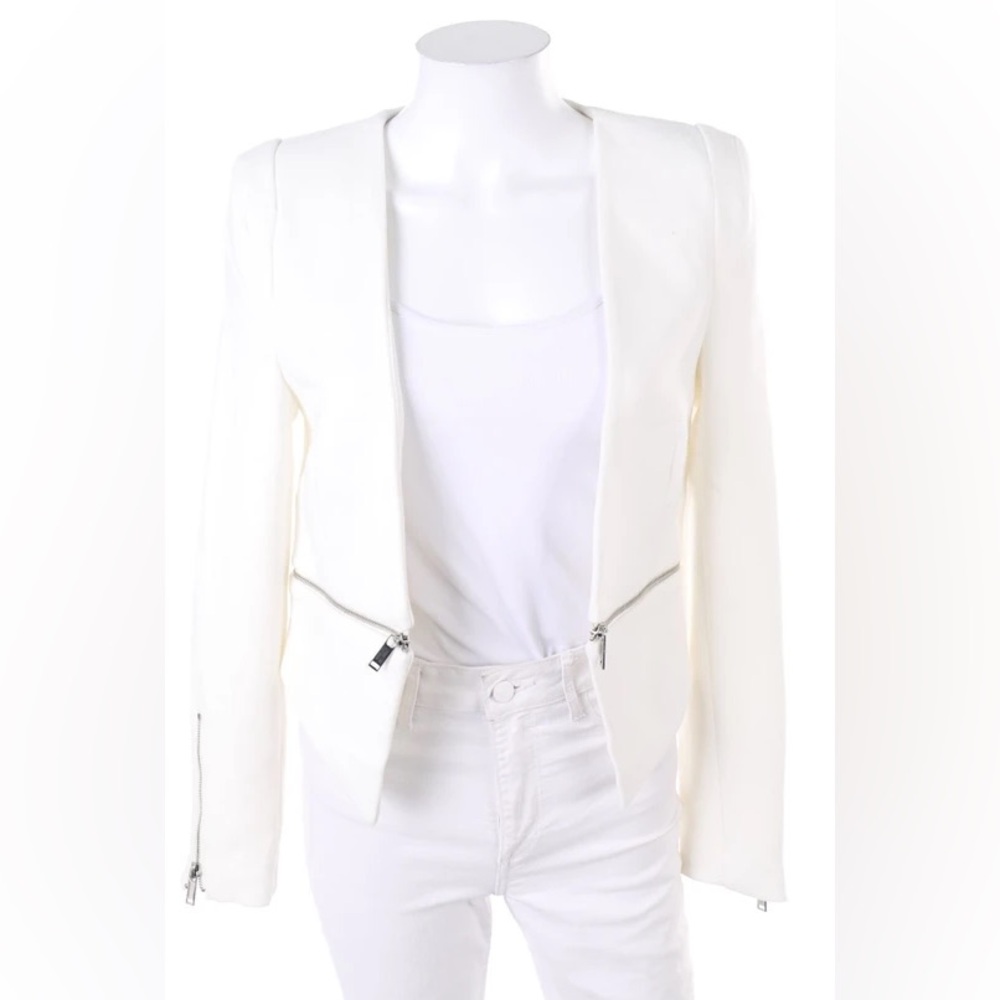 Philosophy White Blazer with Intricate Lace Lining
